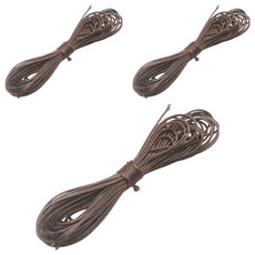 Khohimo PU皮革 蠟繩 手鍊 項鍊 DIY 工藝繩 10m x 1mm 5W0427, 3個, 咖啡色