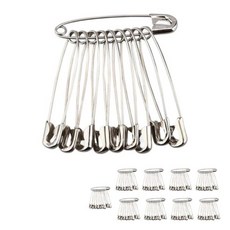 Anplus 別針 L(5.6cm) 100個 銀色 - 手工藝必備, 服裝固定好幫手