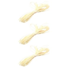 코히모 PU가죽 왁스 팔찌 목걸이 DIY 공예 끈 10m x 1mm 5W0427, 3개, 아이보리