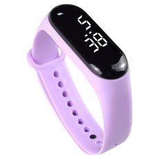 픽딜 편한 심플 스포츠 시계, 라이트퍼플, 1개