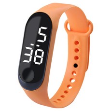 픽딜 편한 심플 스포츠 시계, 오렌지, 1개