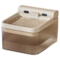 毛皇上 過濾飲水機 智能感應 奶油白 4L大容量 三重過濾 寵物飲水機, 1個