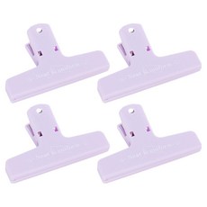 Gold Pang 復古繽紛夾式磁鐵夾 ALL PURPLE, 1入, 4個, 6.4 x 10.2 cm