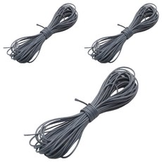 코히모 PU가죽 왁스 팔찌 목걸이 DIY 공예 끈 10m x 1mm 5W0427, 3개, 그레이