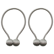 寢室安居 簡約窗簾磁鐵扣 灰色 窗簾配件, 2個