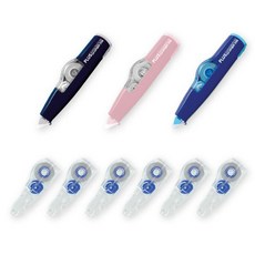 PLUS 普樂士 Whiper 經典色調修正帶 3入 + 替換帶 6入 組 WH-635, 1套, 隨機出貨