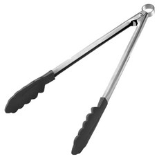 Cuisipro 輕鬆夾餐夾29cm 黑色 耐熱矽膠不鏽鋼材質 人體工學設計, 1支