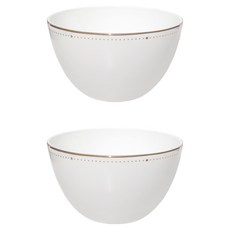 HANKOOK CHINAWARE Gold Wishes 飯碗 + 套組, 1套, 白色