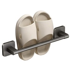 生活小物 免鑽孔黏貼式拖鞋架 30cm 1人用, 1個, 太空灰