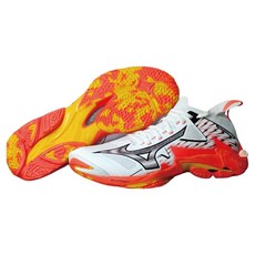 Mizuno 美津濃 WAVE LIGHTNING NEO 3 排球鞋 V1GA240298, 28cm, 白色/橘色