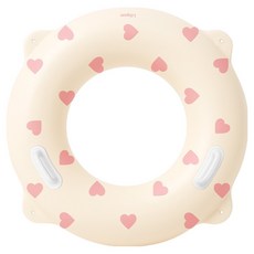 i.Ogam 成人用水上活動愛心圓形游泳圈 120cm, 象牙白, 1個
