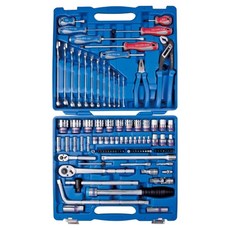 KING TONY 金統立 1/4"+1/2"DR. 97件組 KT7598MRC 多功能套筒扳手組, 1/4"DR. 綜合工具 + 1/2"DR. 綜合工具 + 複合扳手組 + 起子組, 1組