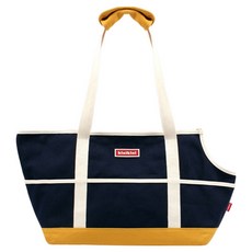 키니키니 강아지 컬러 블록 캐리어백, 네이비, 1개