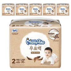 마미포코 무표백 밴드형 기저귀 남여공용 소형, 2단계, 216매