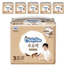 마미포코 무표백 밴드형 기저귀 남여공용 중형, 3단계, 180매