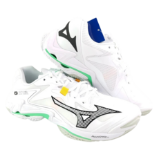 Mizuno 美津濃 WAVE LIGHTNING Z8 排球鞋 白色 + 翡翠綠 輕量透氣