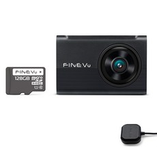 파인뷰 전후방 FHD HD 2채널 블랙박스 X6 POWER, 128GB, 본품 + GPS 안테나