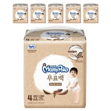 마미포코 무표백 밴드형 기저귀 남여공용 대형, 4단계, 150매