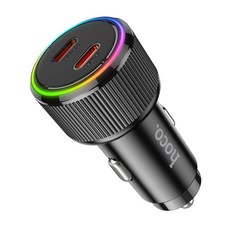 hoco. 浩酷 銘鋒 PD50W 2C 車載充電器 黑色 NZ14B LED炫彩氛圍燈 適用於多種智慧設備