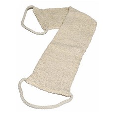 Sophie Savon 蘇菲皂 無染棉麻搓背巾 身體用 可吊掛 親膚柔軟 去角質 附網袋 60cm 原色, 1入, 1條