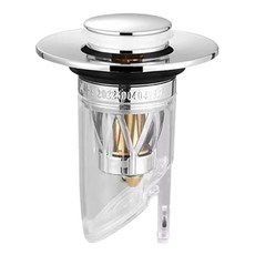 葉子小舖 洗臉盆漏水塞 按壓式彈跳排水塞 防臭濾水塞 適用多種洗臉台, 銀色