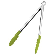 Cuisipro. 輕鬆夾餐夾 耐熱矽膠 不鏽鋼材質 手柄 34公分, 1支, 綠色