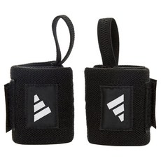 adidas 愛迪達 彈力纏繞式訓練護腕 2入組, 黑色, 1組