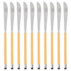 Bogen 雙色餐刀, 銀色 + 活力色, 10個