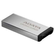 ADATA 威剛 UR350 隨身碟 128GB USB3.2 銀黑色 金屬質感 高速傳輸 輕巧便攜, 1個