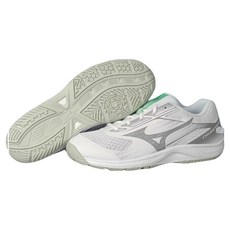 Mizuno 美津濃 排球鞋 CYCLONE SPEED 5, 24cm, 白灰色