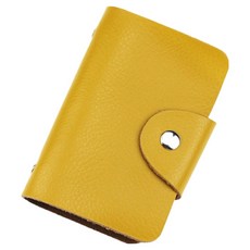 홈셀 심플 명함 카드홀더 카드슬롯 26p 7.5 x 10.3 cm, 옐로우