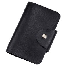 홈셀 심플 명함 카드홀더 카드슬롯 26p 7.5 x 10.3 cm, 블랙