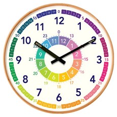 woodrohaus 靜音教育用掛鐘 新版 KARA-3210N, 混合色