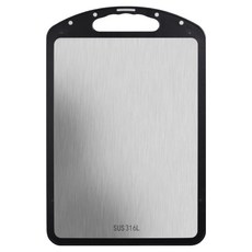 瑞典廚房 不鏽鋼砧板/菜板/切菜板, 黑色 + 銀色, 1個