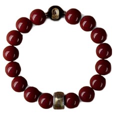 Inrichi 靜心佛教念珠手鍊 圓珠 女款 10mm, 1個, 豬 狗