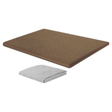 럭스나인 라돈불검출 라텍스 토퍼 + 핫앤쿨 패드 세트, 브라운, 8cm