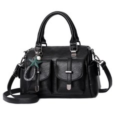 donnashop 女性斜背手提托特日常包 SC-19735, 黑色