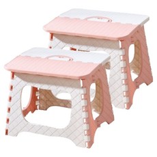 Blooming 便攜式塑膠折疊椅, 2個, 粉紅色