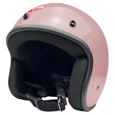 evo helmets 艾莉莎復古騎士安全帽 附冰絲面罩, 法國粉