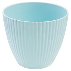 TRENY 北歐復古花盆 6號直紋 簡約設計 室內外盆栽適用, 藍色, 1個