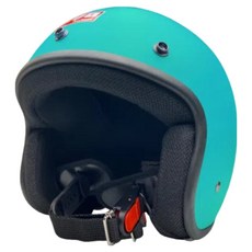 evo helmets 艾莉莎復古騎士安全帽 附冰絲面罩, 消光粉綠