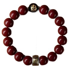 Inrichi 靜心佛教念珠手鍊 圓珠 女款 10mm, 1個, 兔