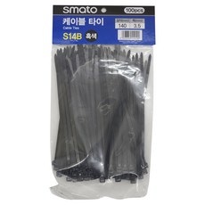 스마토 케이블 타이, 100개, 흑색