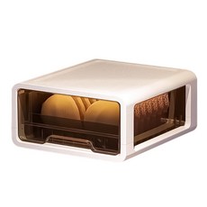 小麥購物 家用抽屉分格內衣收納盒 L200 1層, 茶色, 1個