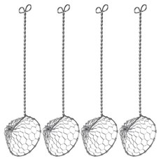 kela 可勾掛濾網4件組 不鏽鋼材質 廚房料理濾網 濾網勺, 1組