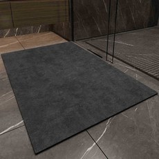 喬木居家 簡約純色浴室速乾地墊 60 x 40cm 吸水防滑, 1個, 星雲/深灰色