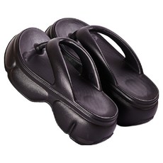 美得像專櫃 厚底人字拖 #2518, 250mm(40~41), 黑色