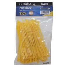 스마토 케이블타이, 100개, 황색