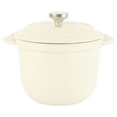 NewMaison Blanc de 電磁爐鑄鐵飯鍋, 1個, 單品, 18厘米, 象牙白