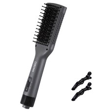 CheongDamStyle 寬版豐盈髮梳 + 髮夾 2入組 WML01_3, 灰色